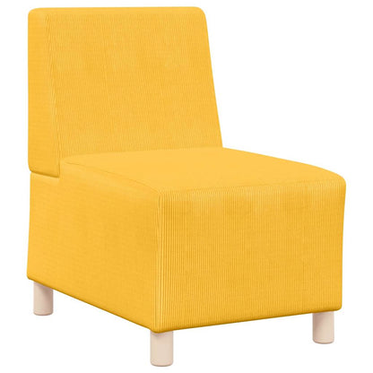 Divano Sedia Giallo Chiaro 55 cm in Tessuto di Velluto a Coste