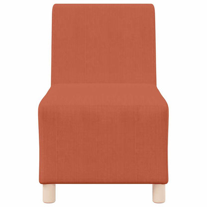 Divano Sedia Rosso Arancione 55 cm Tessuto di Velluto a Coste