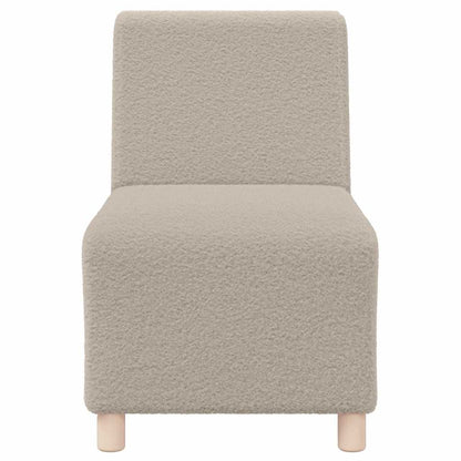 Divano Sedia Grigio Chiaro 55cm Tessuto Riccio Simile alla Lana