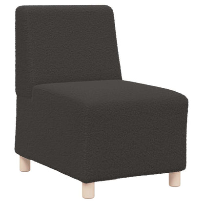 Divano Sedia Grigio Scuro 55 cm Tessuto Riccio Simile alla Lana