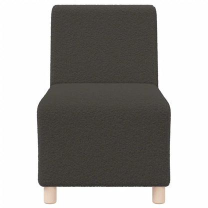 Divano Sedia Grigio Scuro 55 cm Tessuto Riccio Simile alla Lana