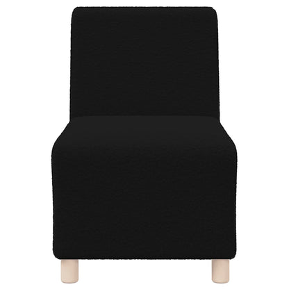 Divano Sedia Nero 55 cm Tessuto Riccio Simile alla Lana