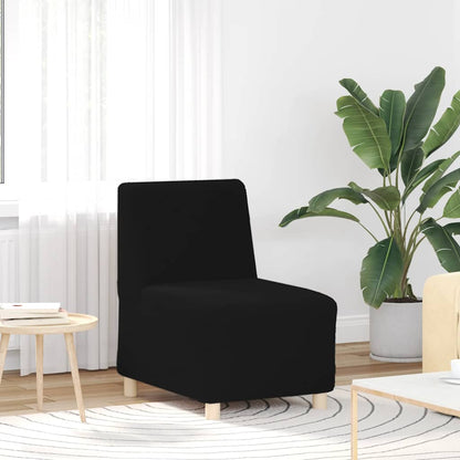 Divano Sedia Nero 55 cm Tessuto Riccio Simile alla Lana