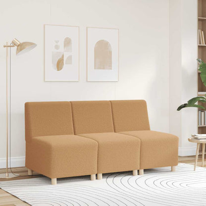 Divano Sedia Beige 55 cm Tessuto Riccio Simile alla Lana