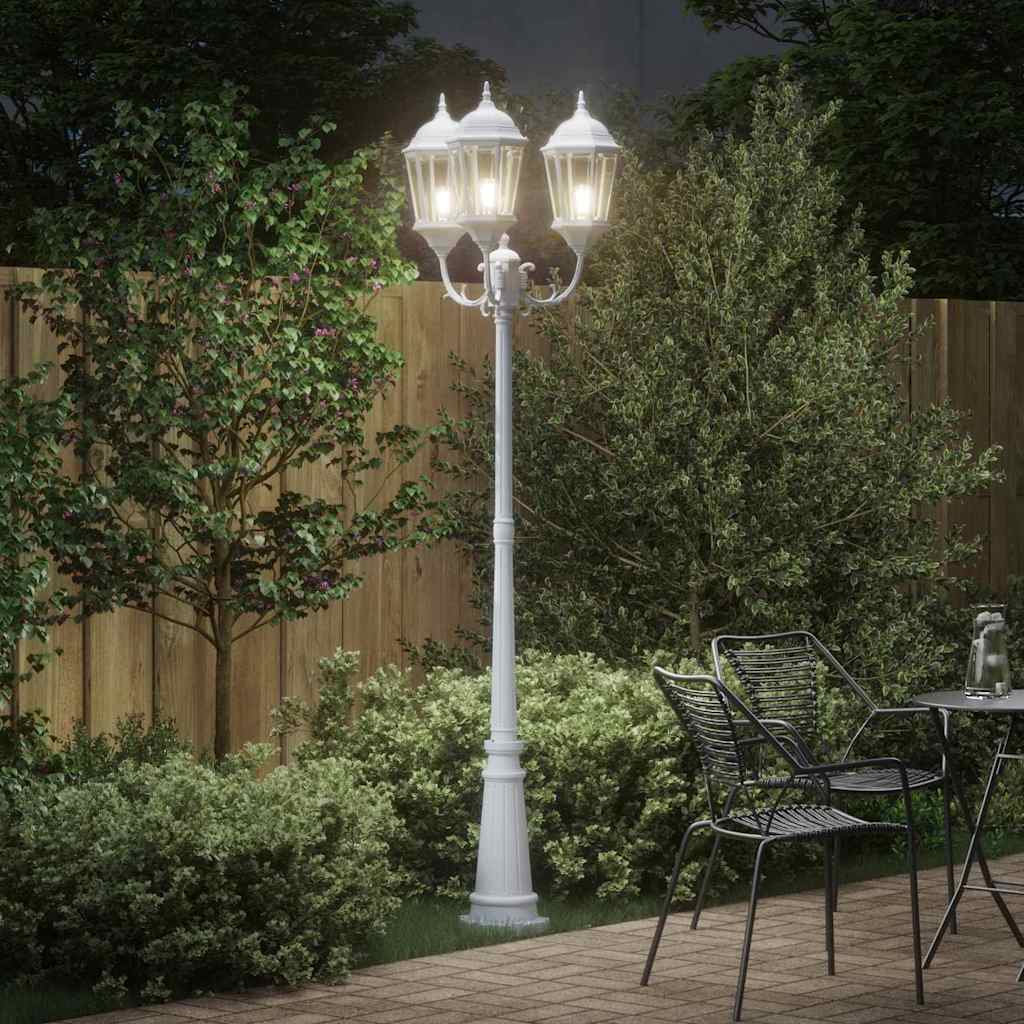 Luce da Giardino Bianco 61 x 53 x 235 cm Alluminio e vetro