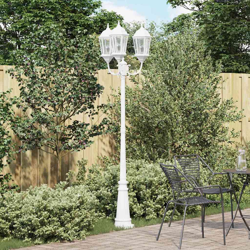 Luce da Giardino Bianco 61 x 53 x 235 cm Alluminio e vetro