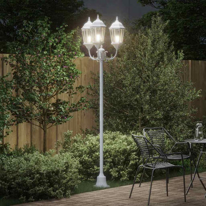 Luce da Giardino Bianco 57 x 49 x 241 cm Alluminio e vetro