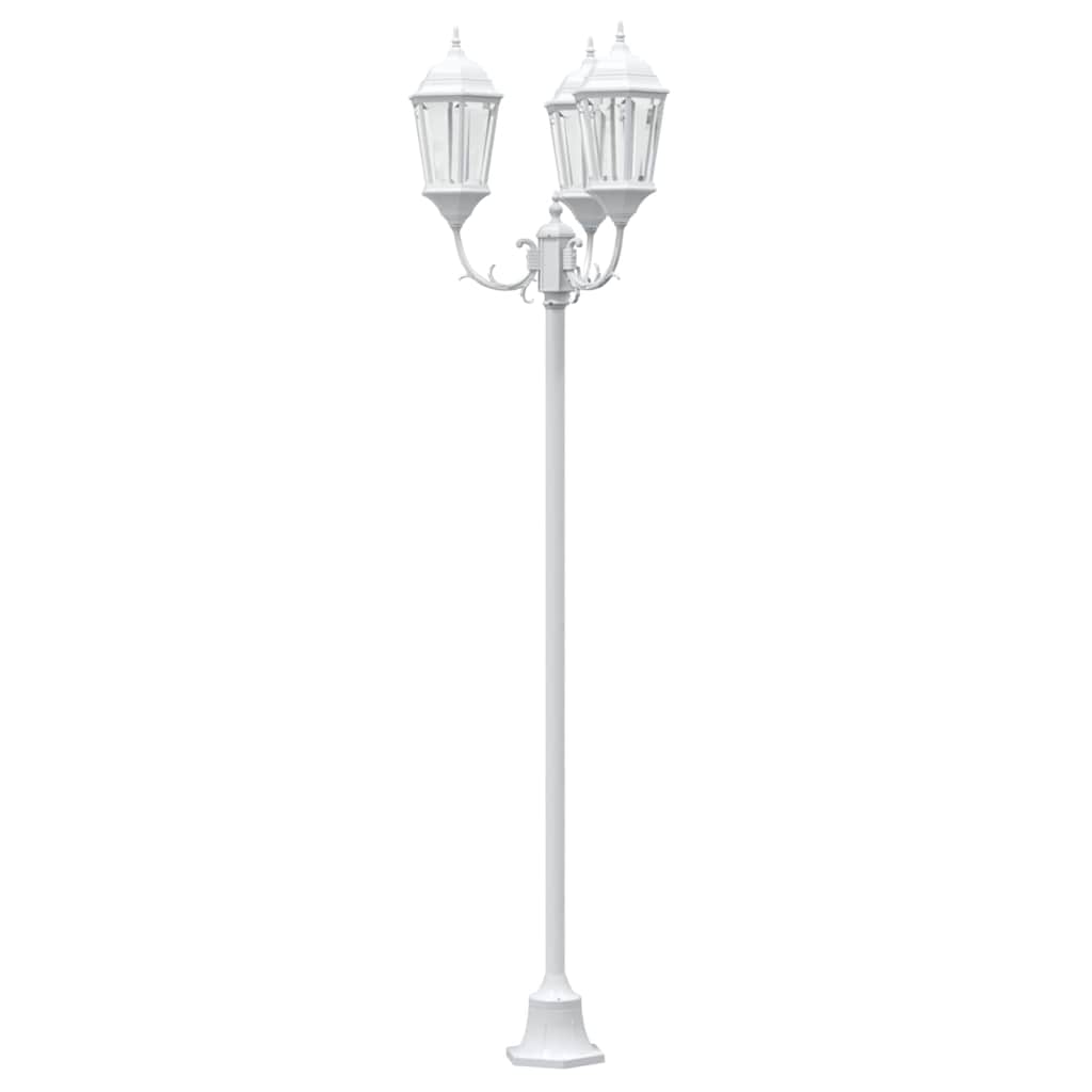Luce da Giardino Bianco 57 x 49 x 241 cm Alluminio e vetro