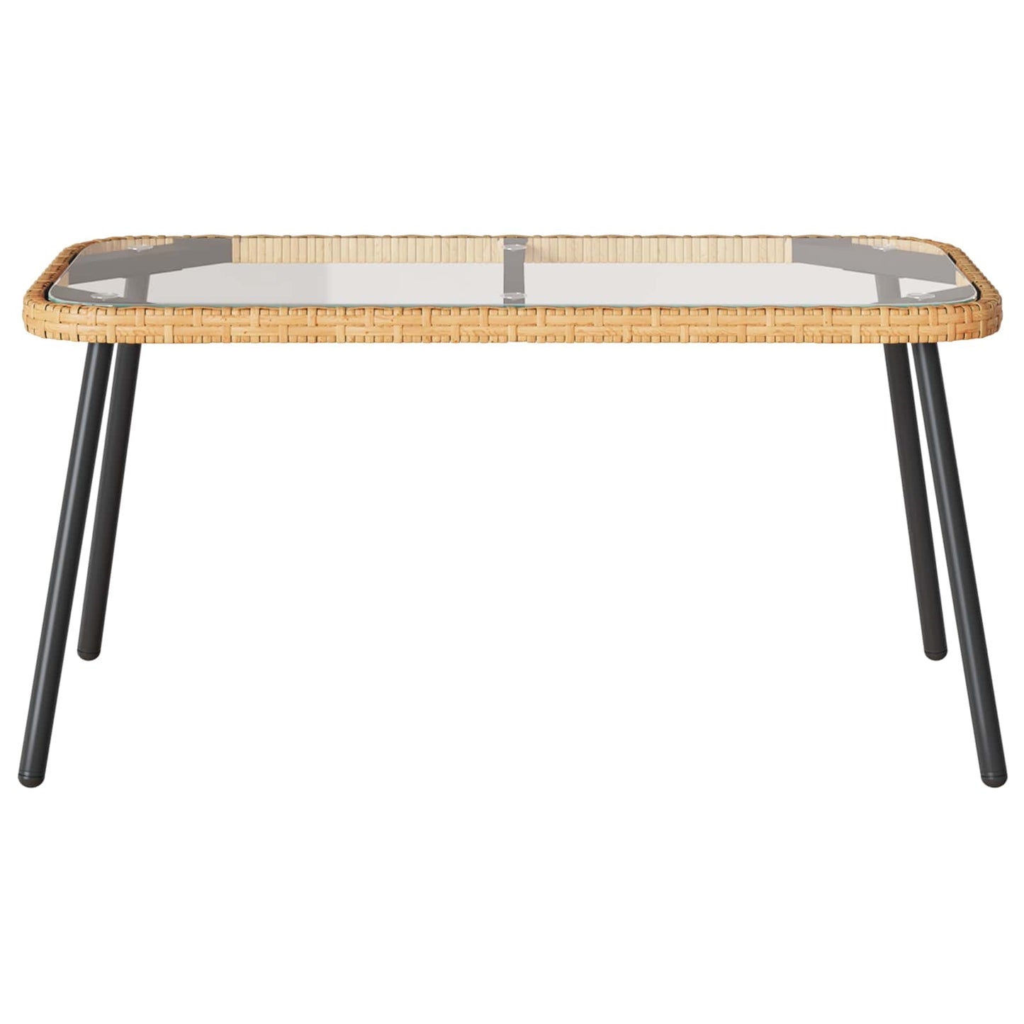 Set Divano da Giardino con cuscino 2 pcs Naturale polyrattan