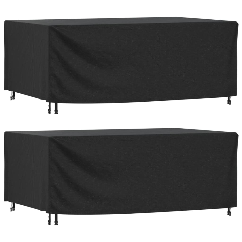 Copri Mobili Giardino 2pz Nera 240x140x90 cm Impermeabile 420D
