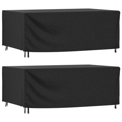 Copri Mobili Giardino 2pz Nera 240x140x90 cm Impermeabile 420D
