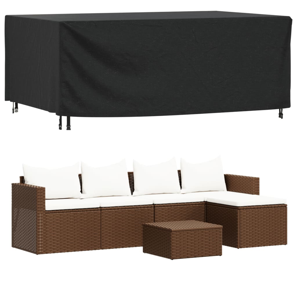 Copri Mobili Giardino 2pz Nera 240x140x90 cm Impermeabile 420D
