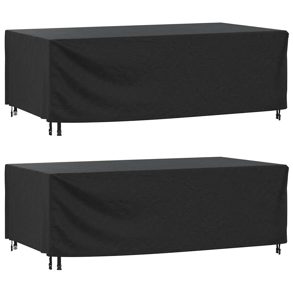 Copri Mobili Giardino 2pz Nera 229x113x73 cm Impermeabile 420D