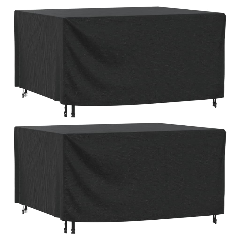 Copri Mobili Giardino 2pz Nera 180x140x90 cm Impermeabile 420D