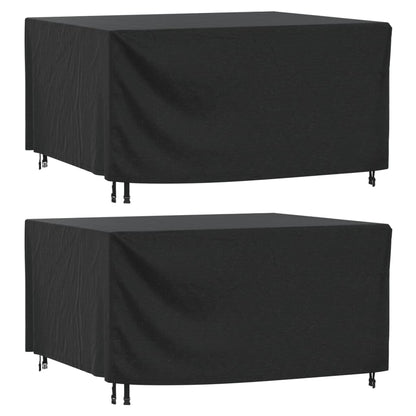 Copri Mobili Giardino 2pz Nera 180x140x90 cm Impermeabile 420D