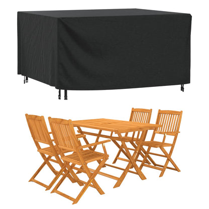 Copri Mobili Giardino 2pz Nera 180x140x90 cm Impermeabile 420D