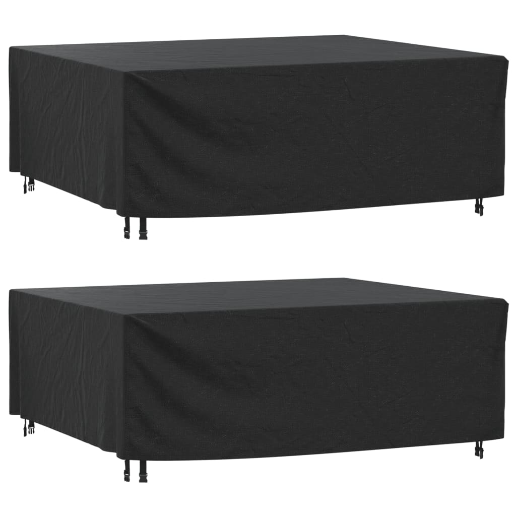 Copri Mobili Giardino 2pz Nera 200x160x70 cm Impermeabile 420D