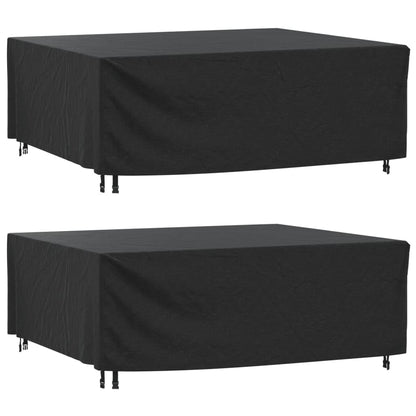 Copri Mobili Giardino 2pz Nera 200x160x70 cm Impermeabile 420D
