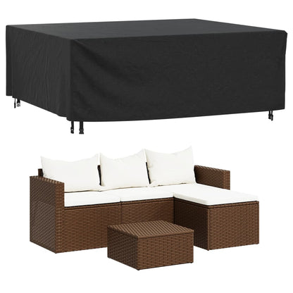 Copri Mobili Giardino 2pz Nera 200x160x70 cm Impermeabile 420D