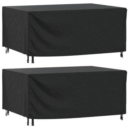 Copri Mobili Giardino 2pz Nera 172x113x73 cm Impermeabile 420D
