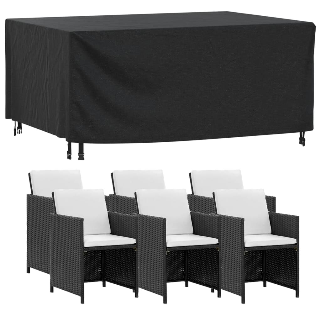 Copri Mobili Giardino 2pz Nera 172x113x73 cm Impermeabile 420D