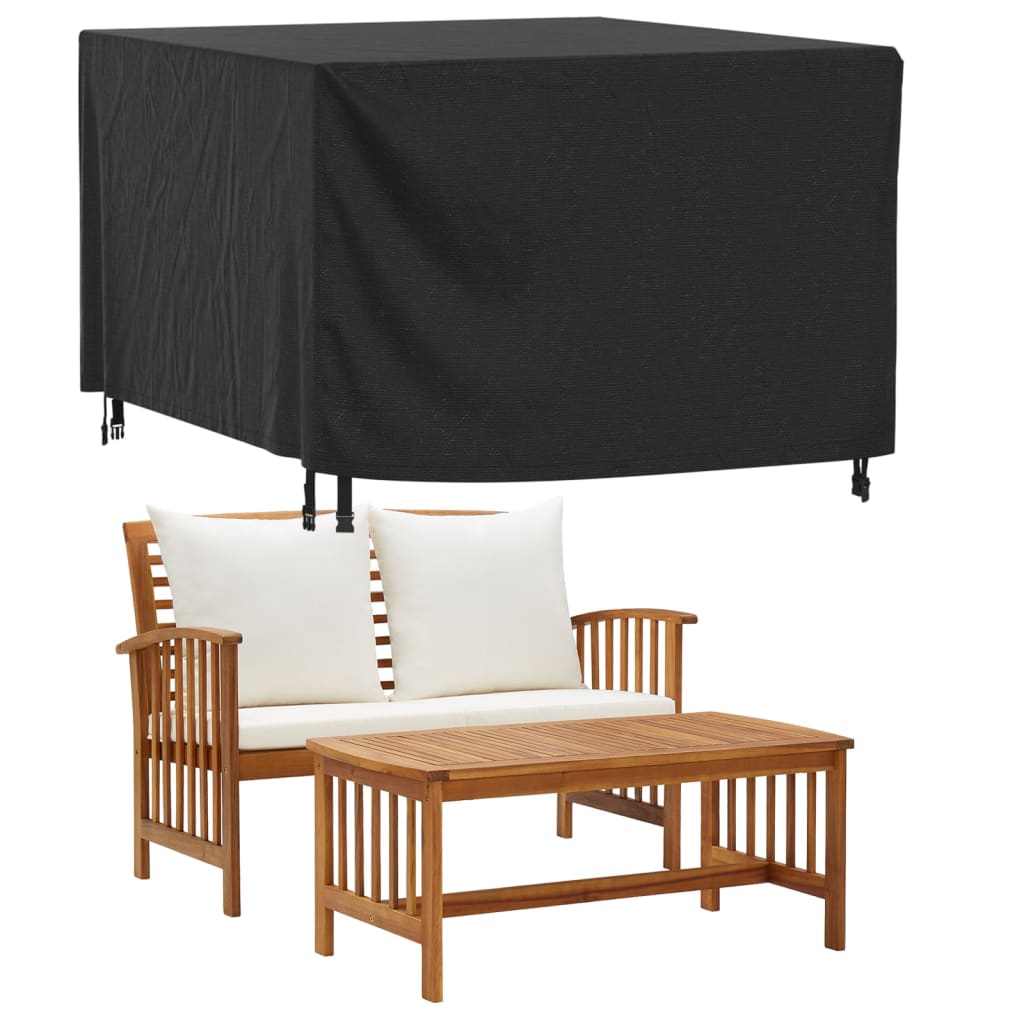 Copri Mobili Giardino 2pz Nera 135x135x90 cm Impermeabile 420D