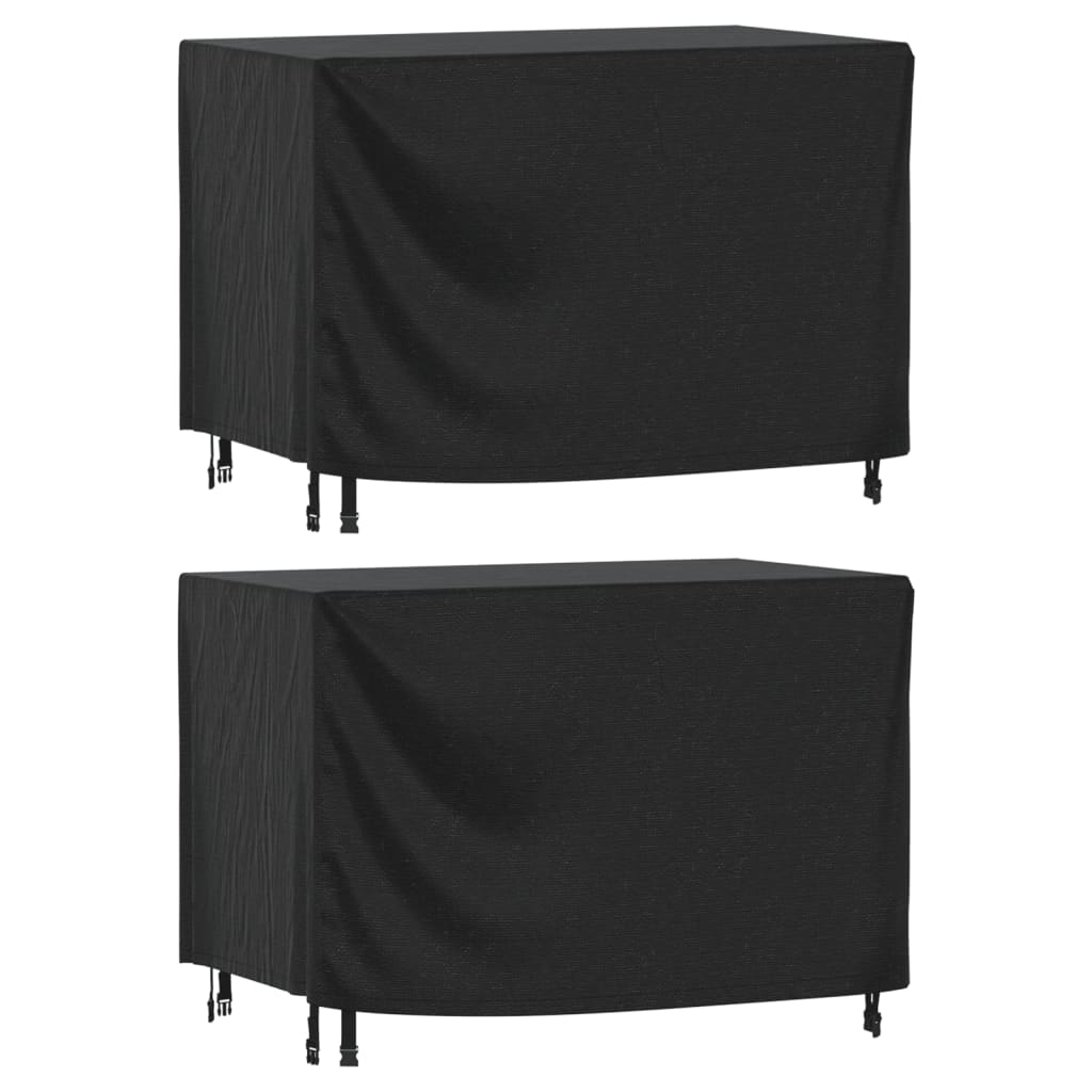 Copri Mobili Giardino 2pz Nera 140x70x90 cm Impermeabile 420D
