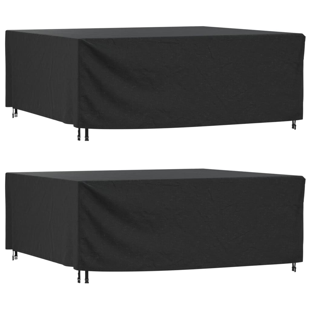 Copri Mobili Giardino 2pz Nera 250x210x90 cm Impermeabile 420D