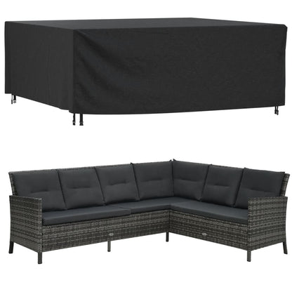 Copri Mobili Giardino 2pz Nera 250x210x90 cm Impermeabile 420D