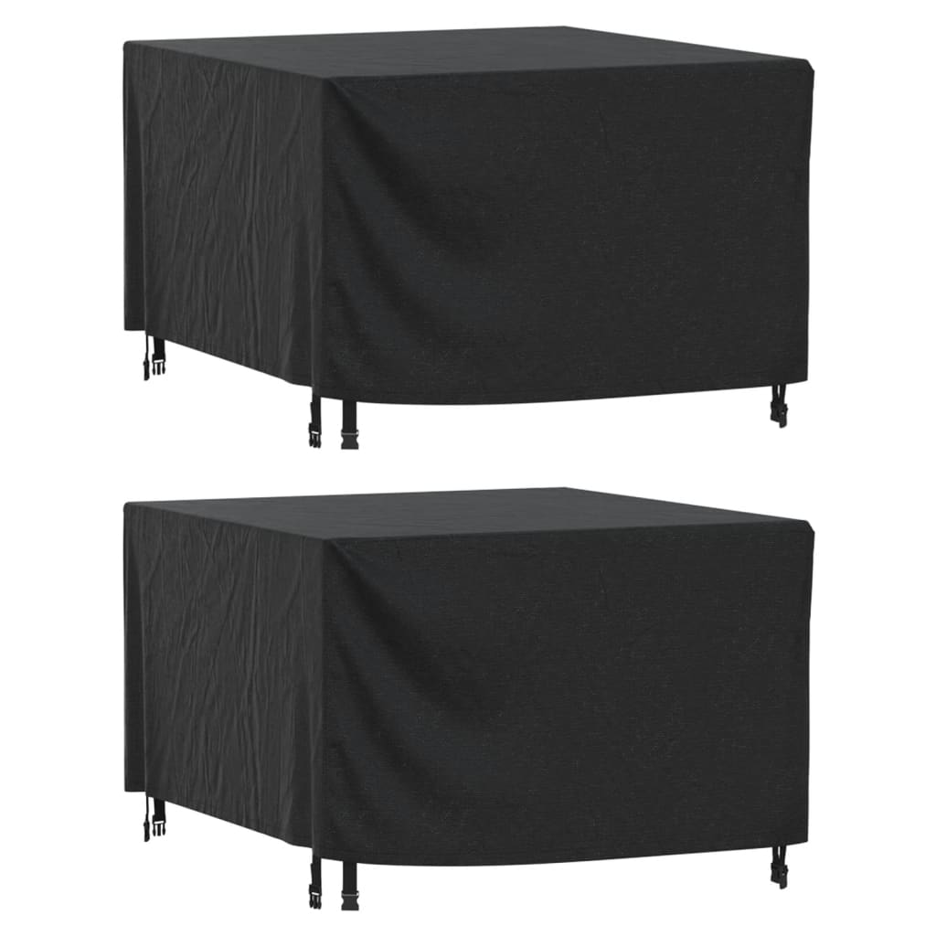 Copri Mobili Giardino 2pz Nera 113x113x73 cm Impermeabile 420D