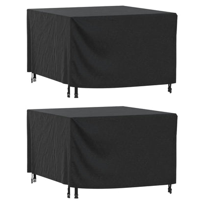 Copri Mobili Giardino 2pz Nera 113x113x73 cm Impermeabile 420D