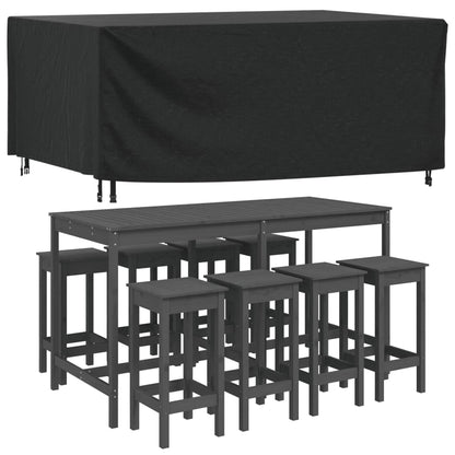 Copri Mobili Giardino 2pz Nera 225x143x90 cm Impermeabile 420D
