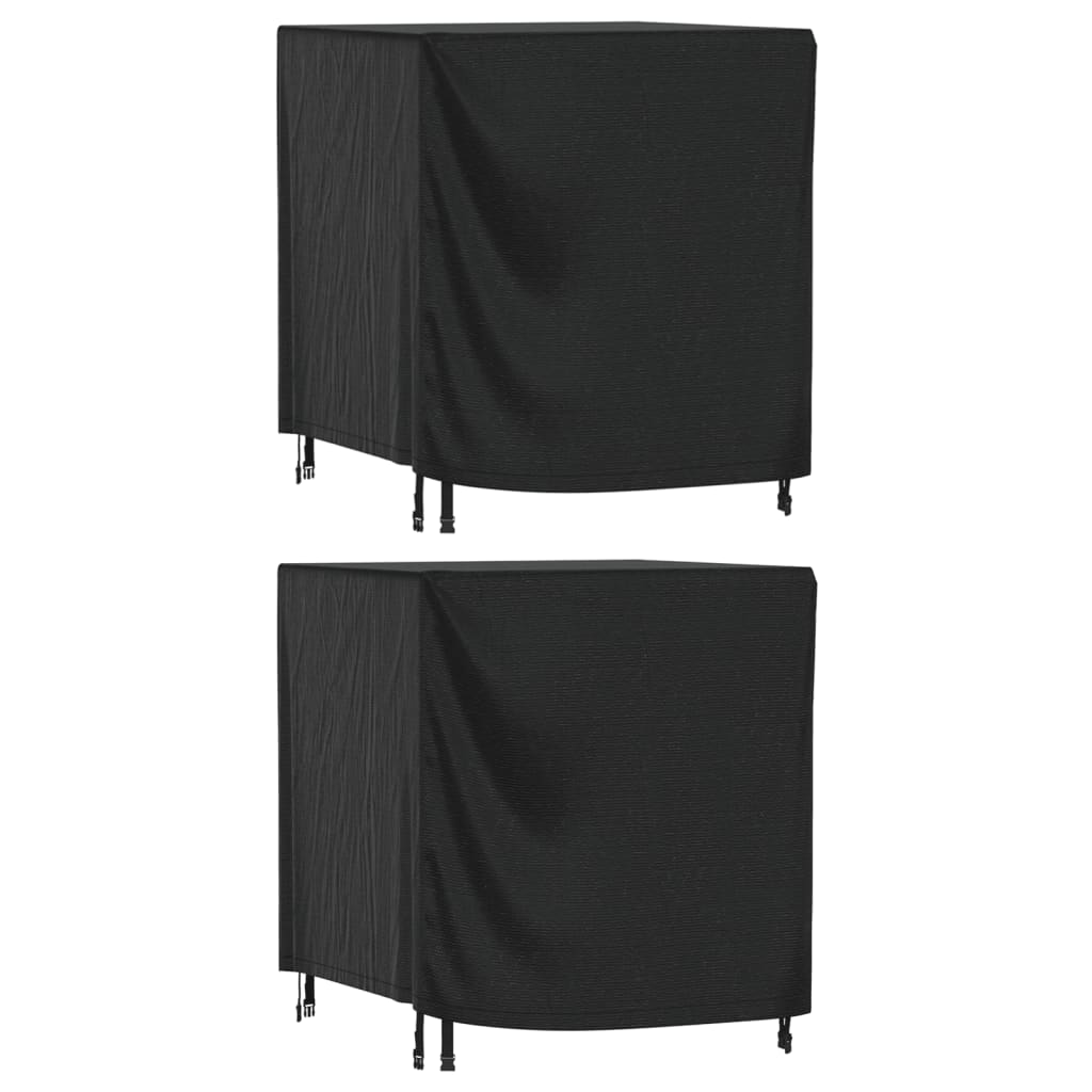 Copri Mobili Giardino 2pz Nera 116x100x120 cm Impermeabile 420D