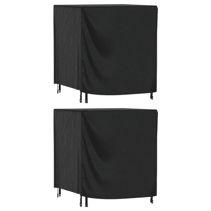 Copri Mobili Giardino 2pz Nera 116x100x120 cm Impermeabile 420D