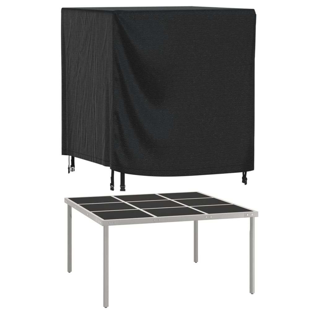 Copri Mobili Giardino 2pz Nera 116x100x120 cm Impermeabile 420D