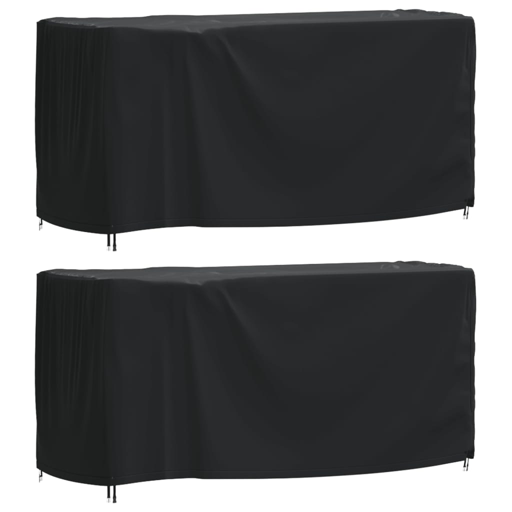 Copri Mobili Giardino 2pz Nera 180x70x90 cm Impermeabile 420D