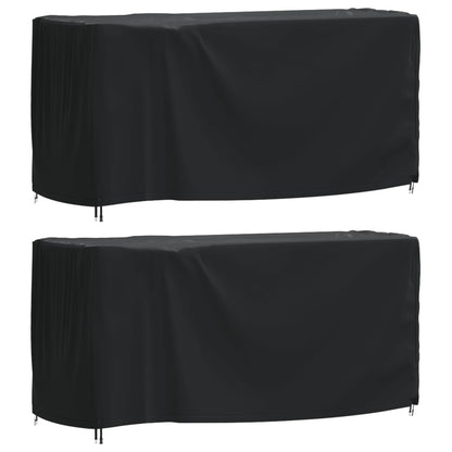 Copri Mobili Giardino 2pz Nera 180x70x90 cm Impermeabile 420D