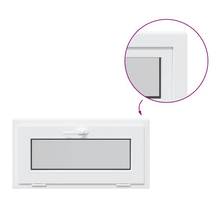 Finestra Seminterrato RISOR 80x40 cm Tilt 3 Vetri Bianco