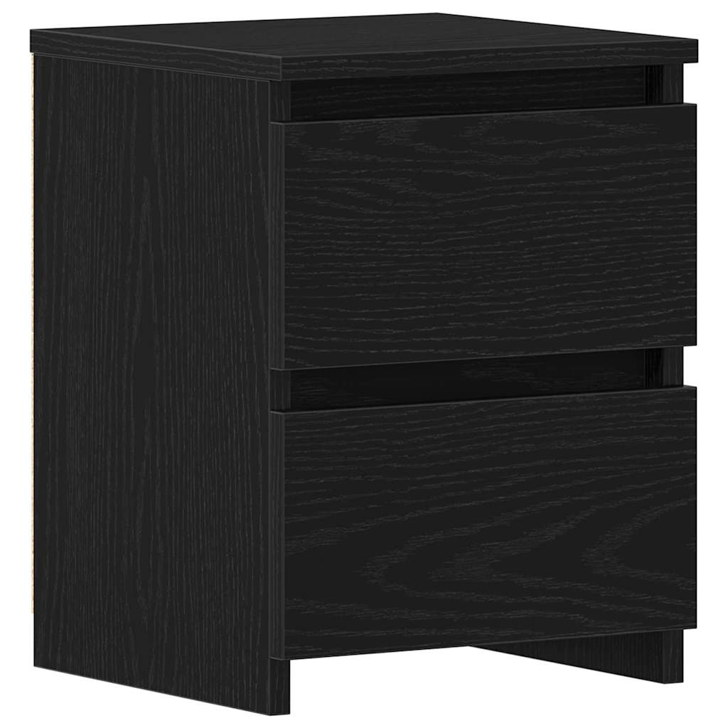 Armadio da Notte Rovere Nero 30 x 30 x 40 cm Legno multistrato