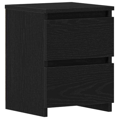 Armadio da Notte Rovere Nero 30 x 30 x 40 cm Legno multistrato