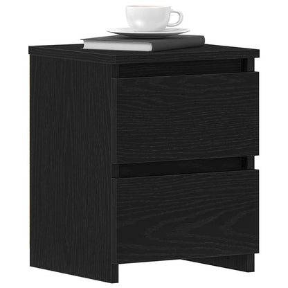 Armadio da Notte Rovere Nero 30 x 30 x 40 cm Legno multistrato
