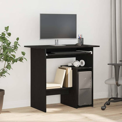 Scrivania Rovere Nero 80x45x74 cm in Legno Multistrato