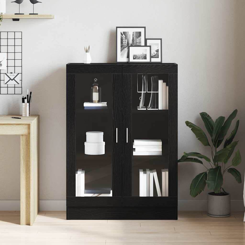 Libreria Rovere Nero 82,5x30,5x115 cm in Legno Multistrato