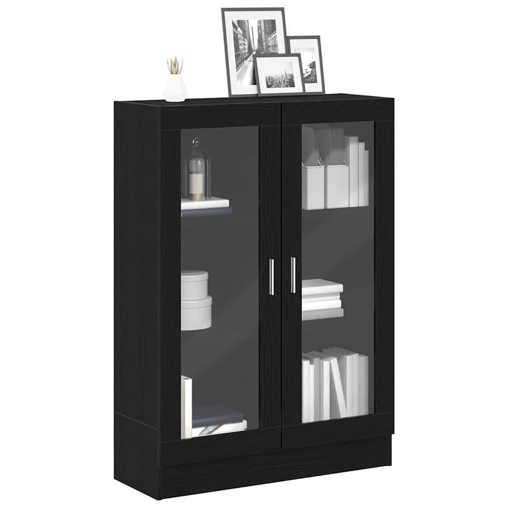 Libreria Rovere Nero 82,5x30,5x115 cm in Legno Multistrato