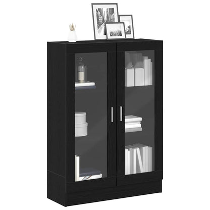 Libreria Rovere Nero 82,5x30,5x115 cm in Legno Multistrato
