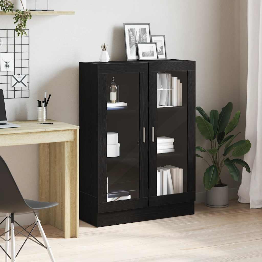 Libreria Rovere Nero 82,5x30,5x115 cm in Legno Multistrato