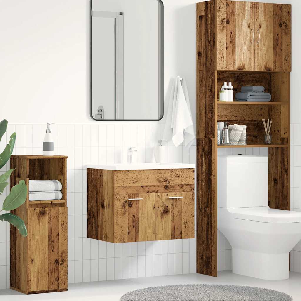 Mobile Lavabo Bagno Legno Antico 60x38,5x46 cm in Truciolato