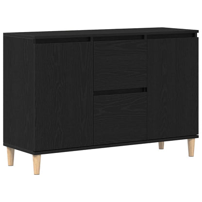 Credenza con cassetto Nero 102 x 35 x 60 cm Legno multistrato