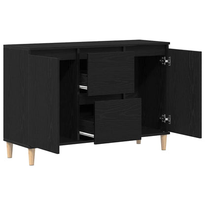 Credenza con cassetto Nero 102 x 35 x 60 cm Legno multistrato
