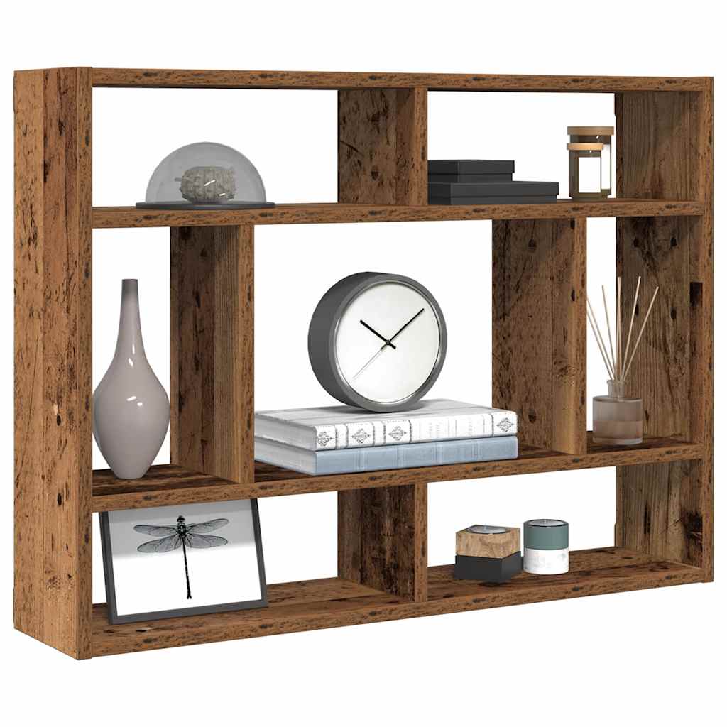 Mensola a Muro Legno Antico 75x16x55 cm in Legno Multistrato